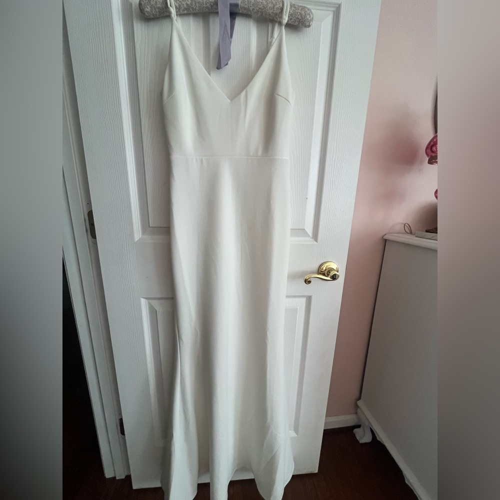 NEW Lulu's Classic White Long Dress